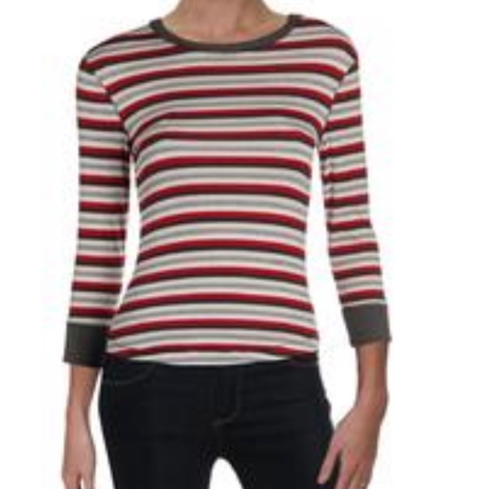 Intimately Free People Striped Ribbed Knit Shirt - Picture 1 of 8